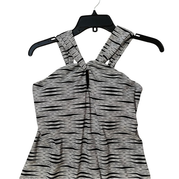 Athleta Kiki Halter Swim Dress Size Small Black Gray Stretch - Picture 3 of 7